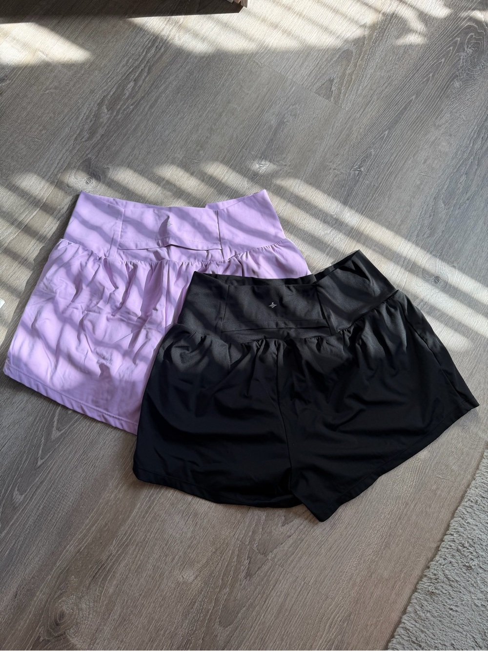 Halara Athletic Shorts Duo - Lavender and Black - Picture 2 of 3